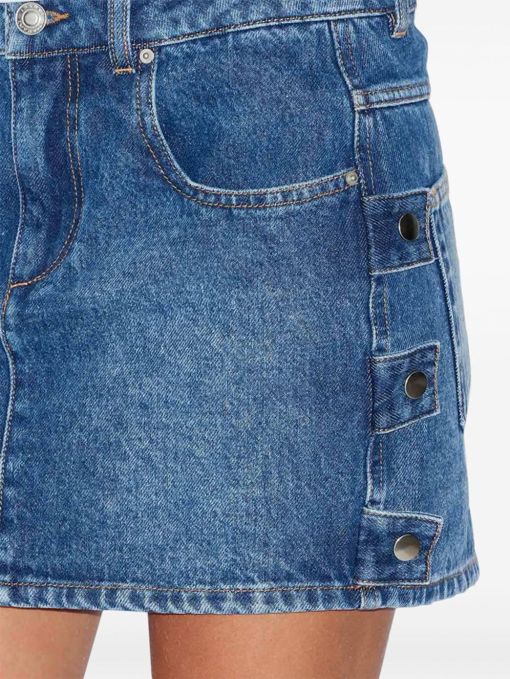 Shop Marant Etoile Stessy Denim Skirt In Blue