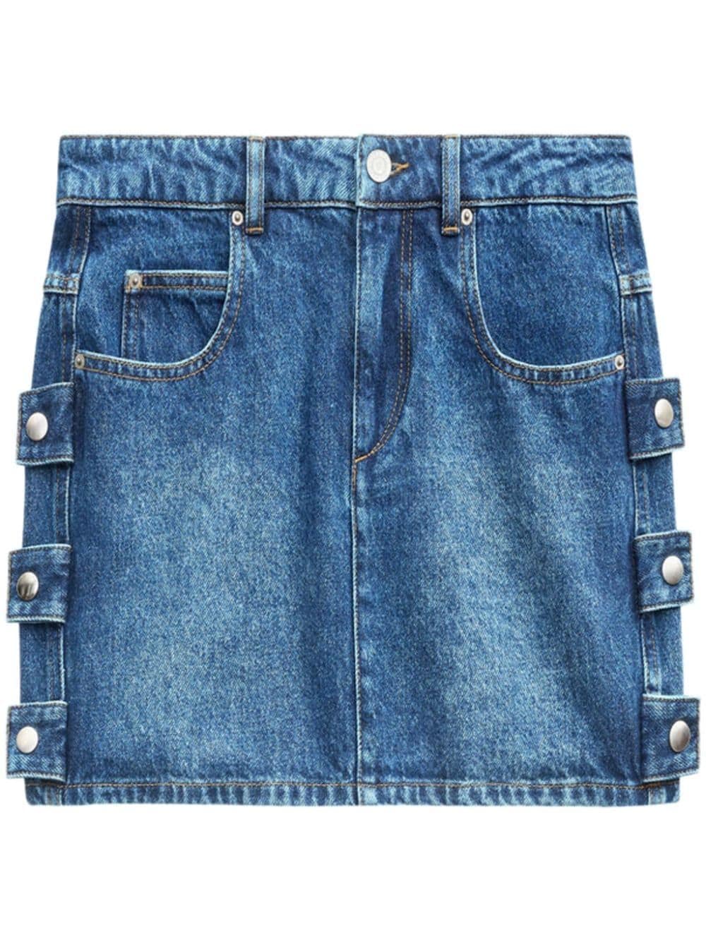 Shop Marant Etoile Stessy Denim Skirt In Blue