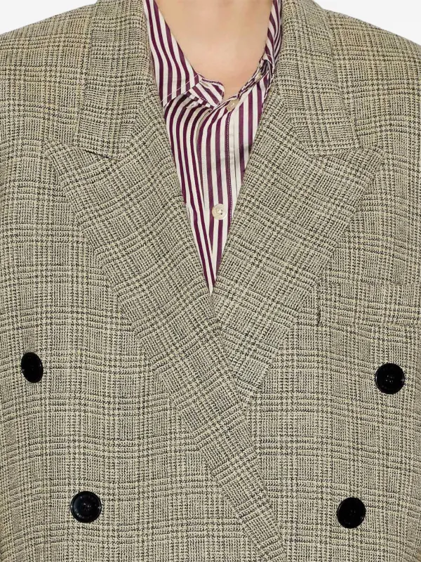 【Isabel Marant】 Kleroチェックウールブレザー Klero checked wool blazer in beige - Isabel Marant | Mytheresa