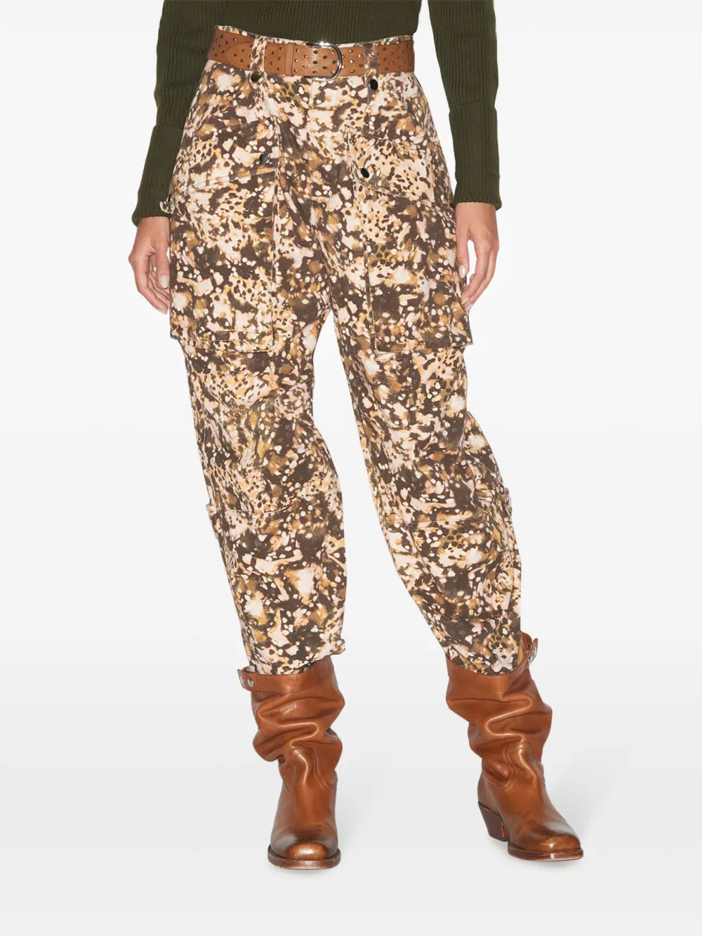 MARANT ÉTOILE Jannick Tapered Trousers in Brown, view 3