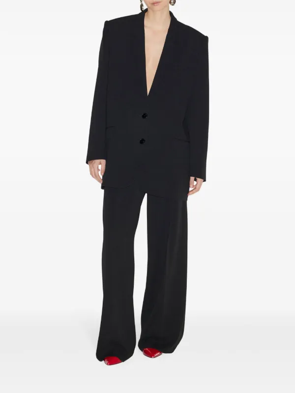 ISABEL MARANT Romina Pleated Tailored Trousers | Black