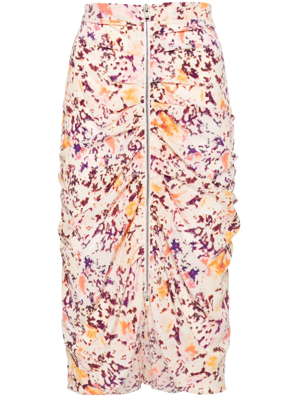 ISABEL MARANT Hozana midi-rok met grafische print Beige