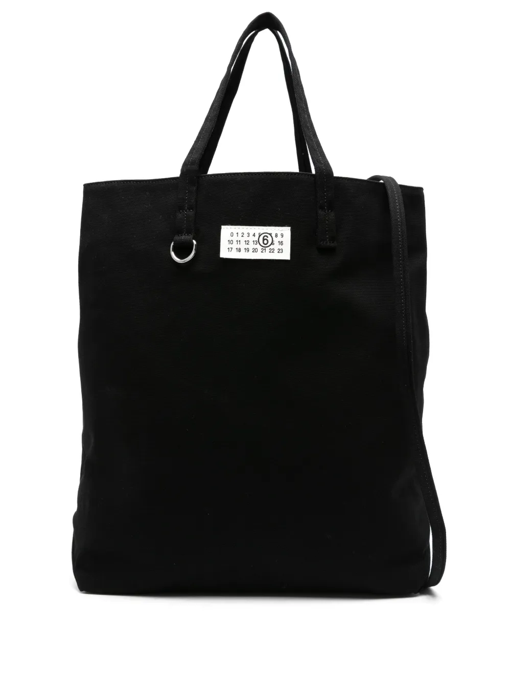 numbers motif-patch tote bag