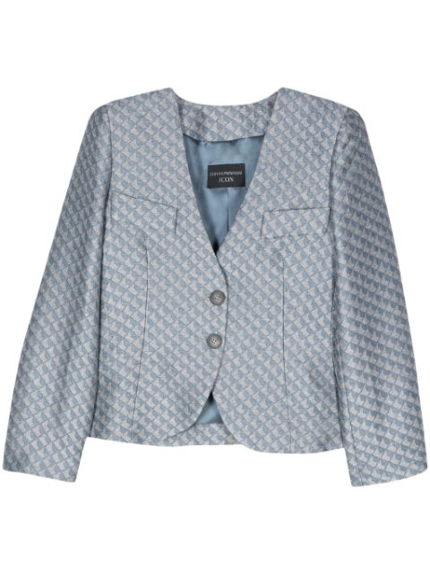 Emporio Armani patterned-jacquard blazer Women