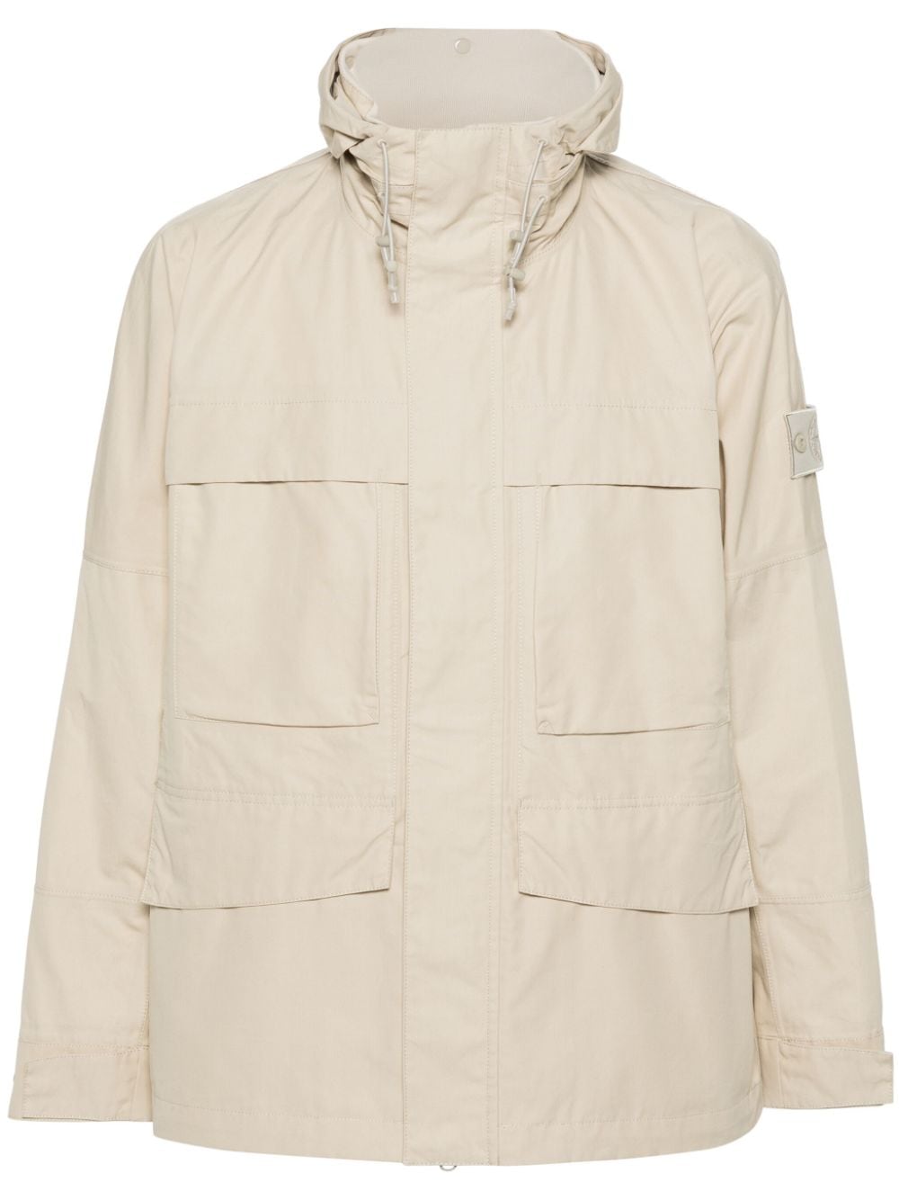 Stone Island Ghost O-ventile Military Jacket In Neutrals