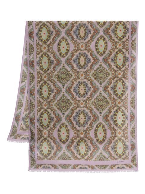 ETRO medallion-print interwoven scarf Women