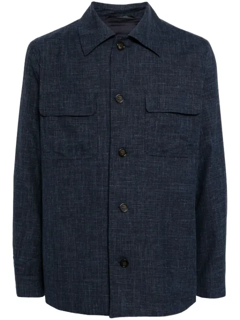 N.Peal spread-collar shirt jacket
