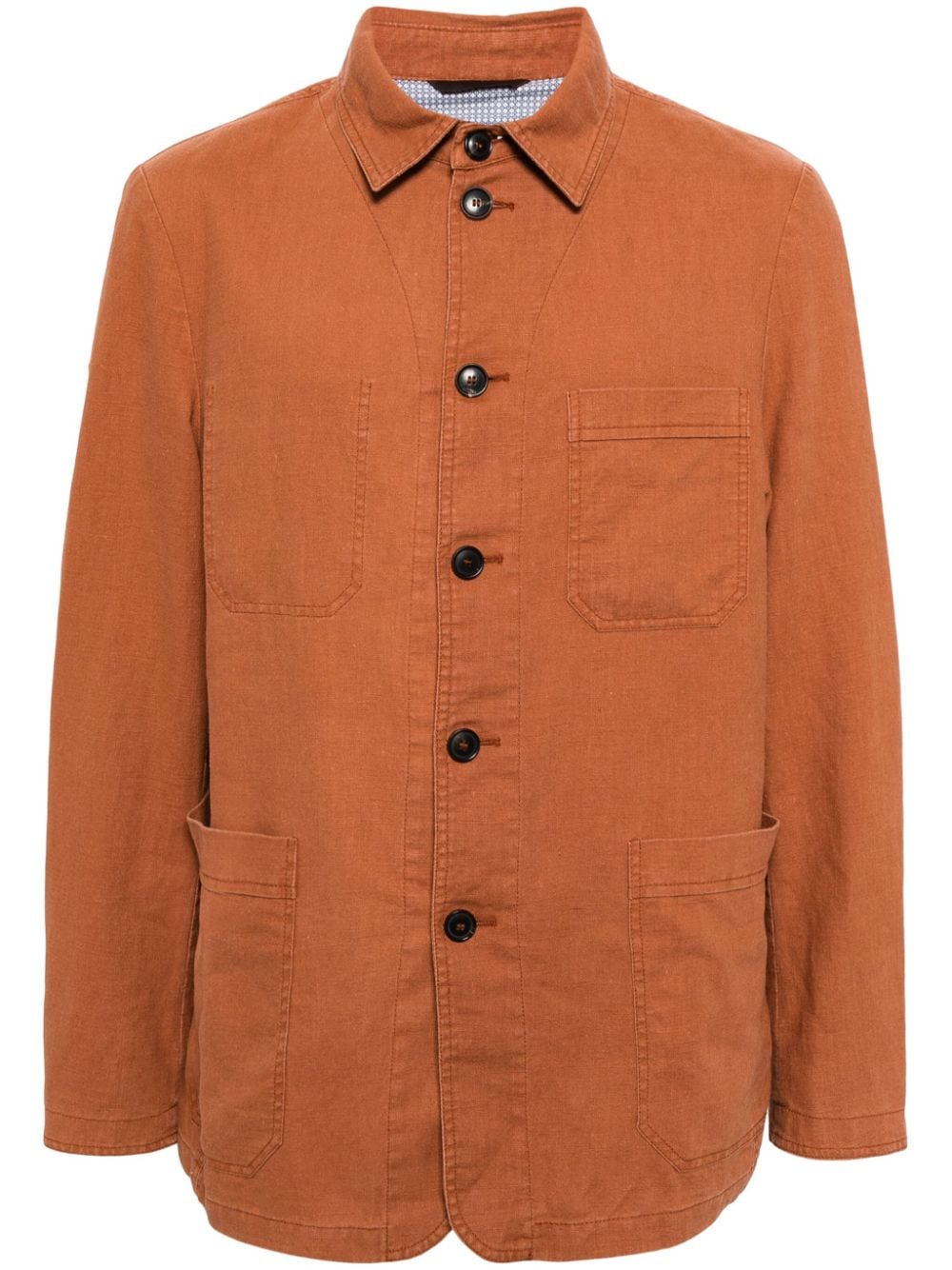 N.Peal Minori linen shirt jacket Oranje