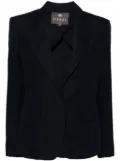 N.Peal Chloe linen peak-lapel blazer - Blue