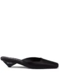 Prada square-toe satin mules - Black