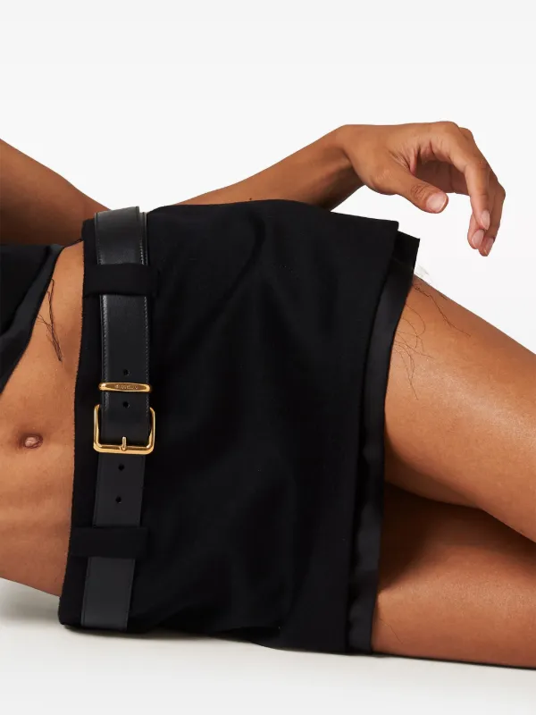 Miu Miu satin-trim Velour Miniskirt | Black | FARFETCH Miu Miu satin-trim Velour Miniskirt | Black | FARFETCH