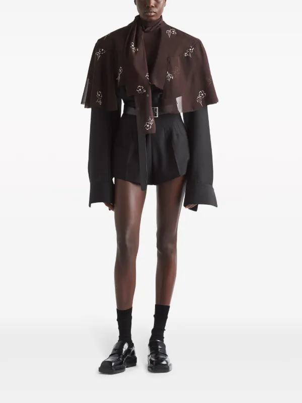 PRADA（プラダ）ひざ丈スカート 紺 サイズ:38(S位) レディース