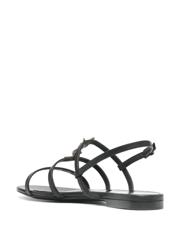 Saint Laurent カサンドラ サンダル サンダル “カサンドラ”（パテントレザー/ブラックロゴ） | Saint