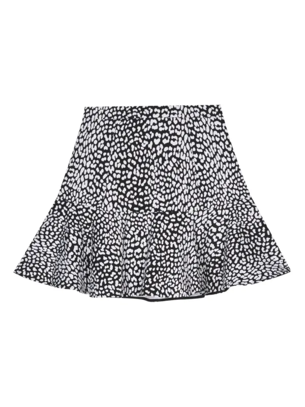 Michael Michael Kors leopard print Crepe Mini Skirt Black FARFETCH UK