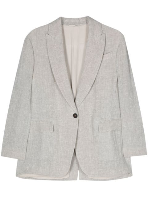 Brunello Cucinelli intertwined linen-blend blazer