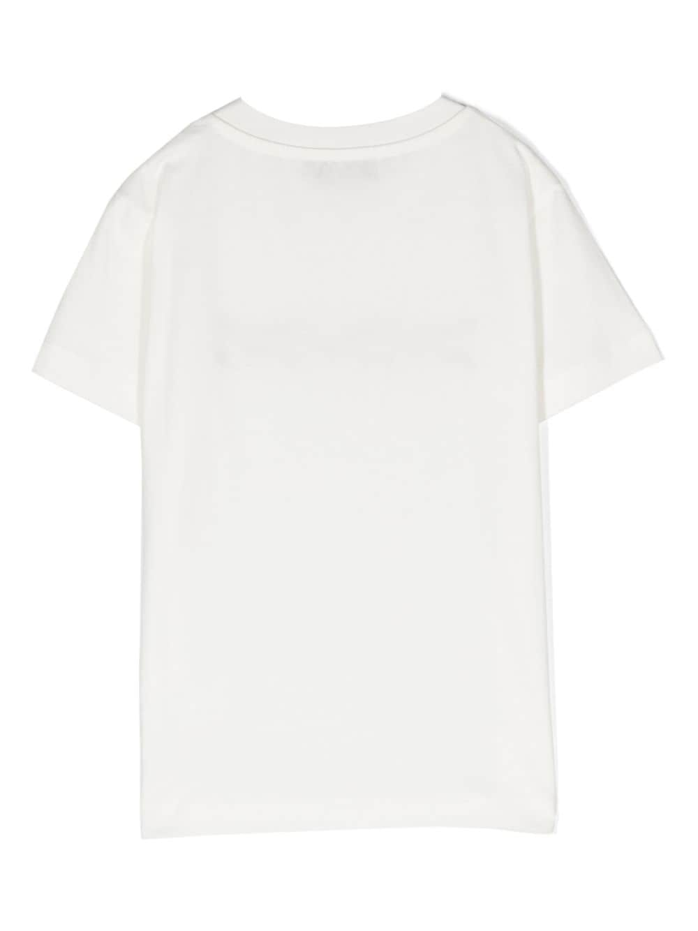 Shop Missoni Logo-embroidered Cotton T-shirt In White