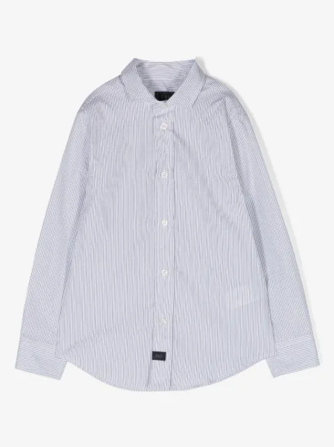 Fay Kids pinstriped cotton shirt