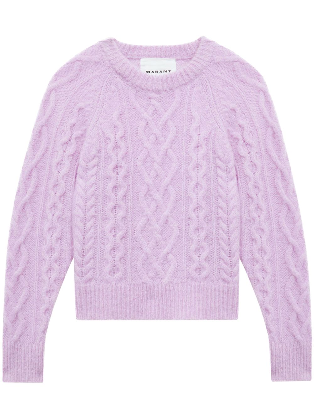 MARANT cable-knit wool-mohair blend jumper - Purple