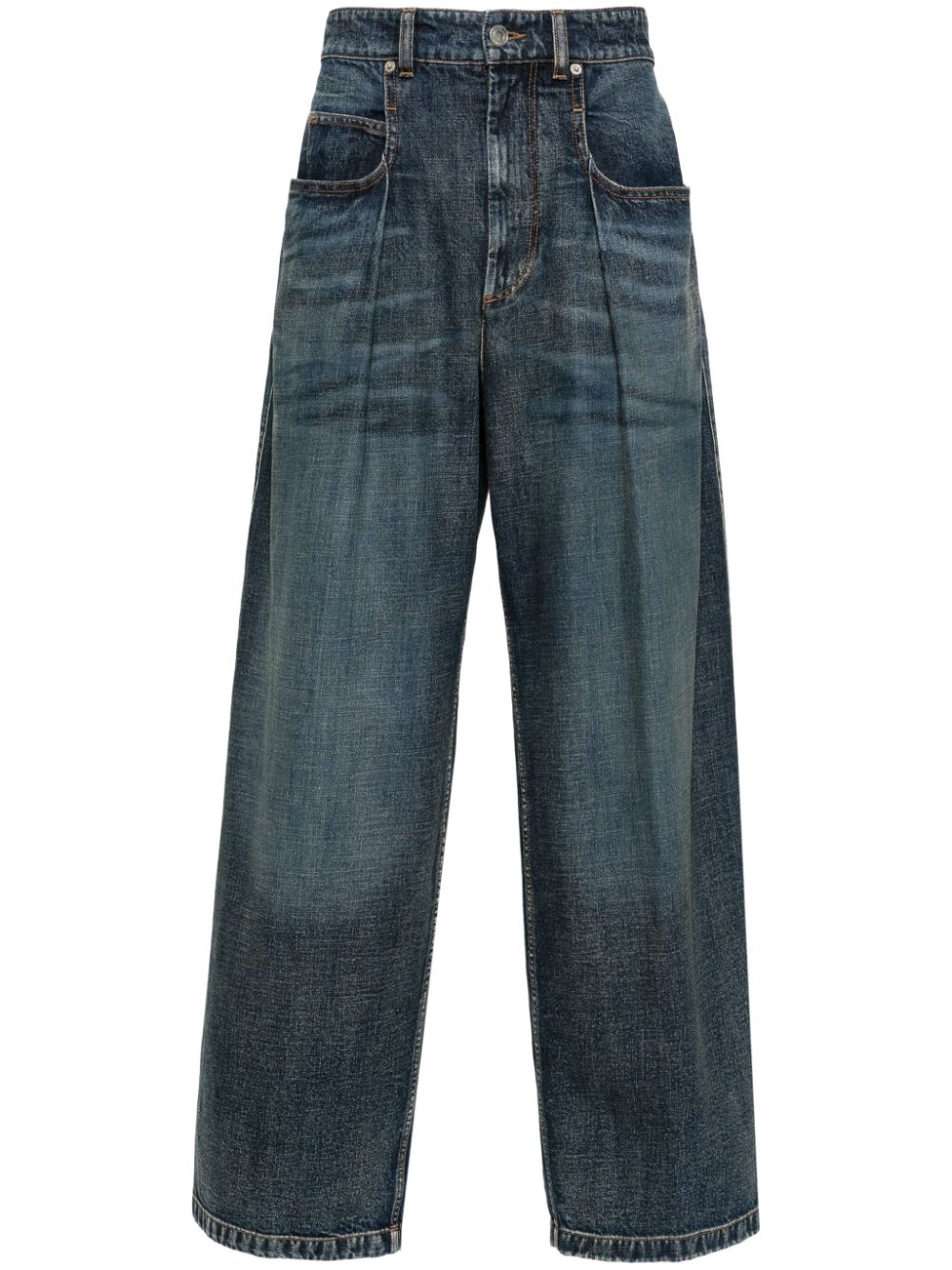 Marant Janael Wide-leg Jeans In 蓝色