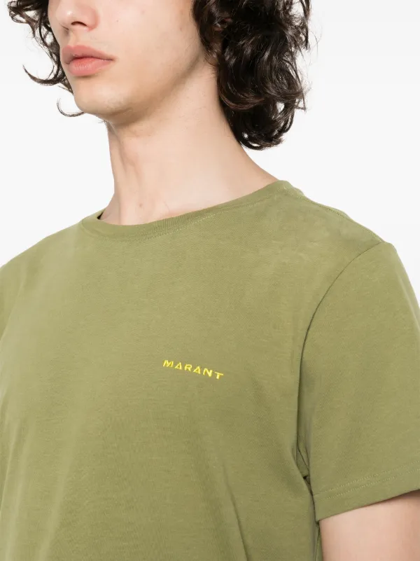 MARANT Zafferh organic-cotton T-shirt | Green | FARFETCH ID