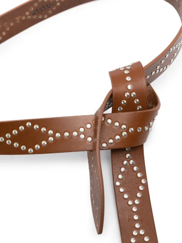 【関税込み】Isabel Marant ブラウン ブレイド Lecce ベルト Lecce leather belt in brown - Isabel Marant | Mytheresa