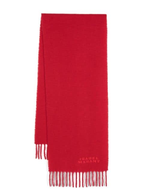 ISABEL MARANT Firny logo-embroidered scarf