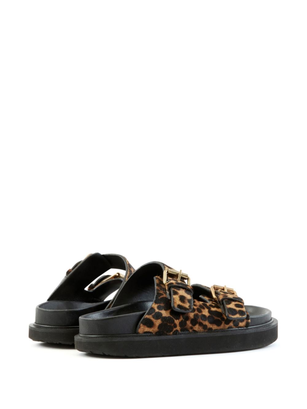 ISABEL MARANT Lennya leopard-print sandals Brown