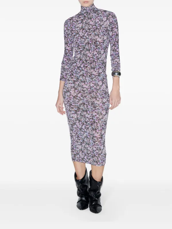 ワンピース Isabel Marant 'Vanessa' dress ISABEL MARANT Vanessa Midi Dress | Purple | FARFETCH