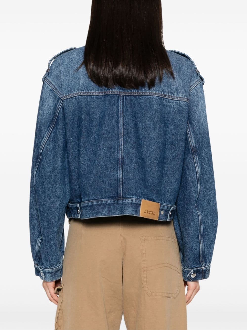 Shop Marant Etoile Julie Denim Jacket In Blue