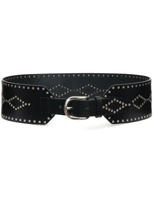 Ceinture en cuir Lucie à détails de clous - ISABEL MARANT - Modalova