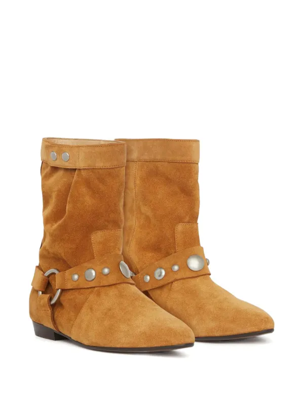 Studded suede ankle boots hotsell