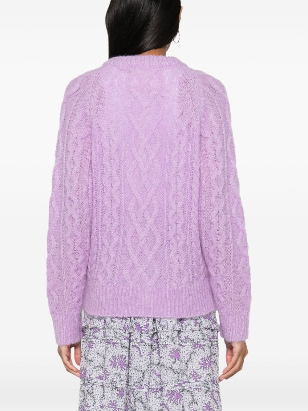 Shop Marant Etoile Ery Crew-neck Cardigan In Purple