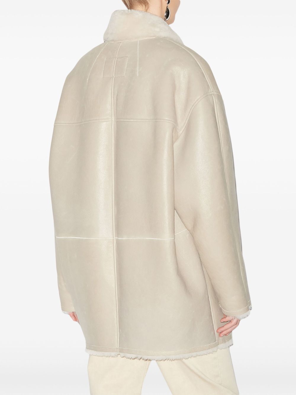 ISABEL MARANT Alinae lammy coat Beige