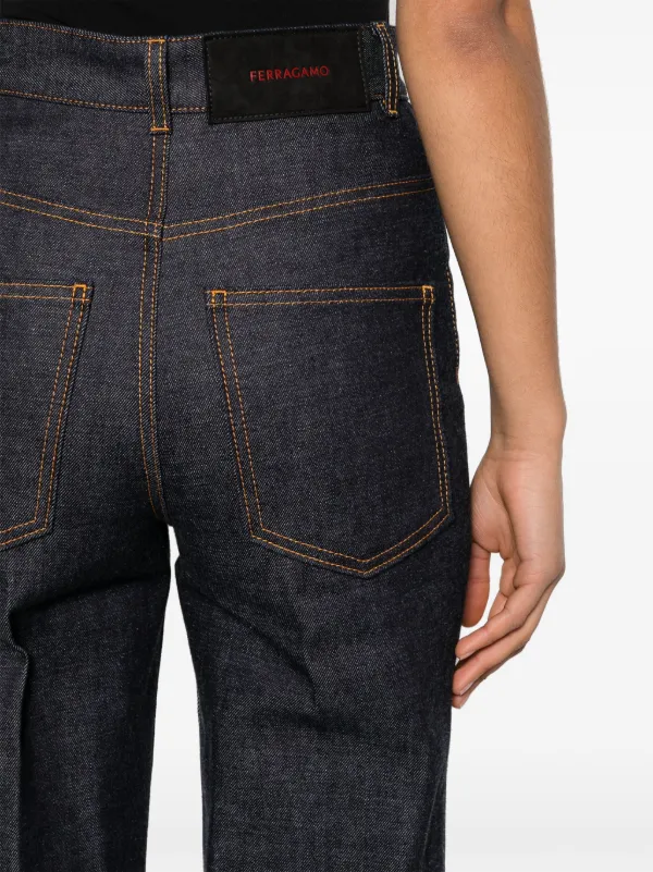 デニム・ジーパン FERRAGAMO Woman Jeans Blue 13C992 770558 002 Ferragamo high-rise wide-leg Jeans | Blue | FARFETCH