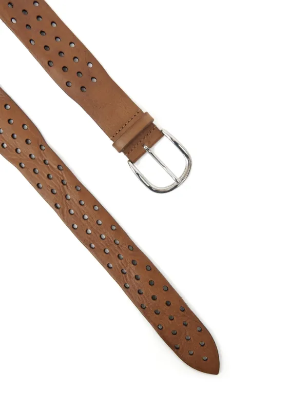 ISABEL MARANT Klaudia Perforated Belt | Brown | FARFETCH UZ display picture 2