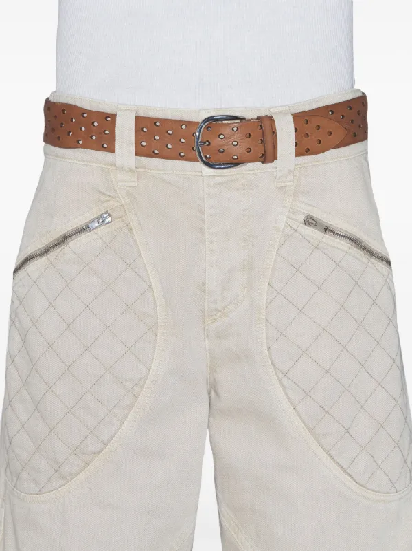 ISABEL MARANT Klaudia Perforated Belt | Brown | FARFETCH UZ display picture 3