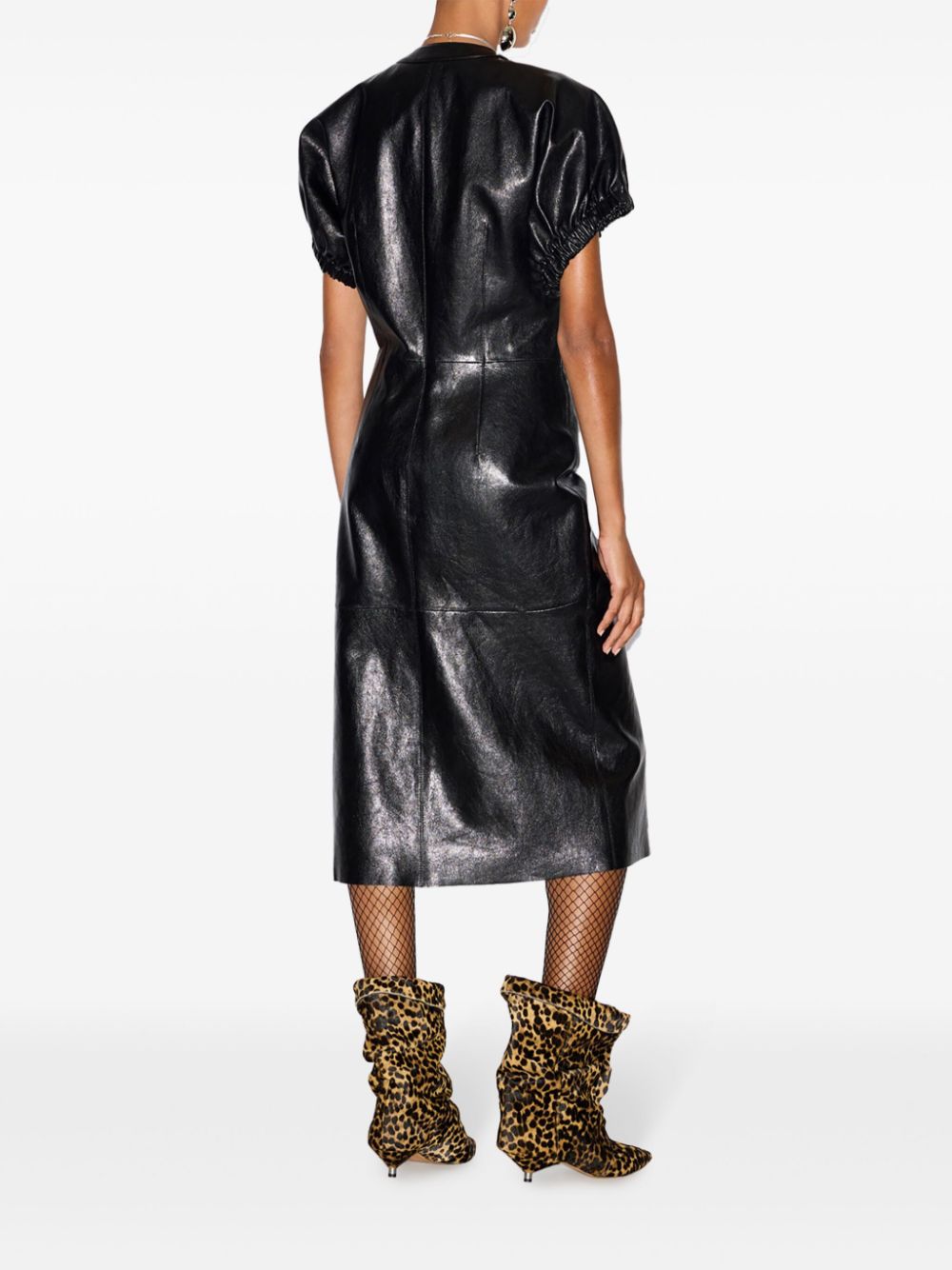 ISABEL MARANT ruched leather dress Women