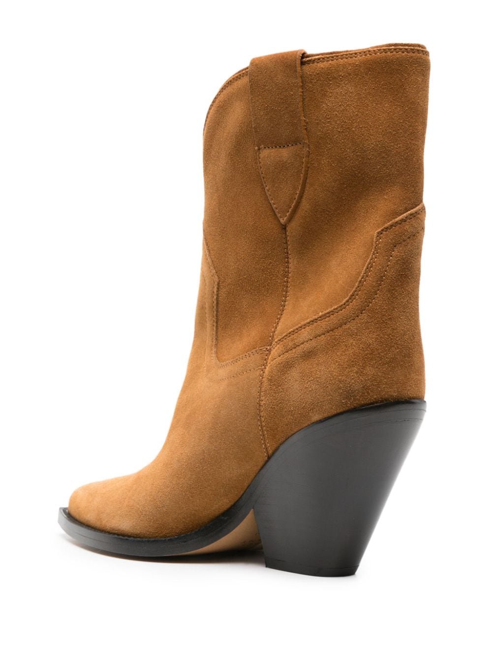 Shop Isabel Marant Leyane 90mm Suede Boots In 褐色