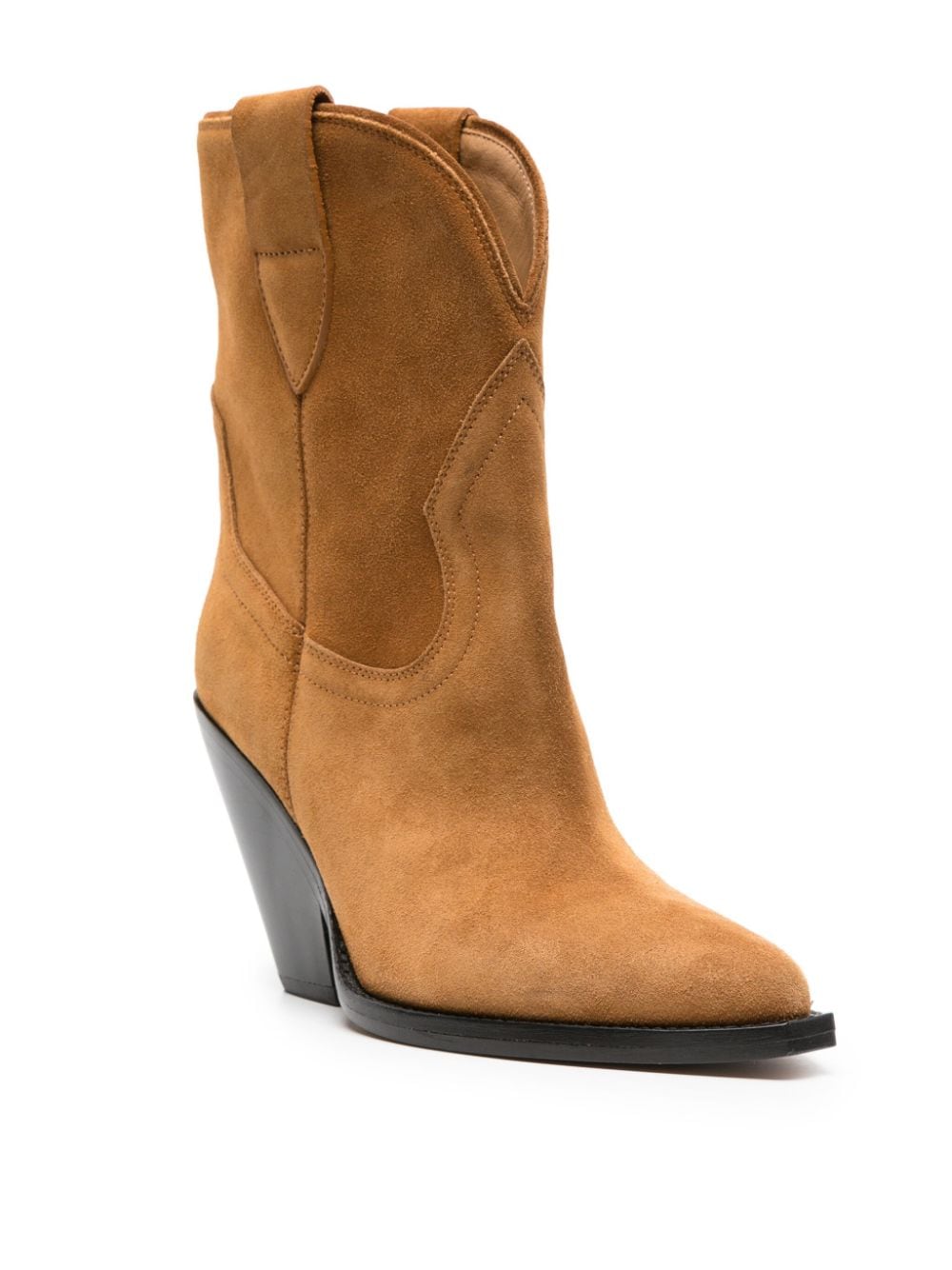 Shop Isabel Marant Leyane 90mm Suede Boots In 褐色