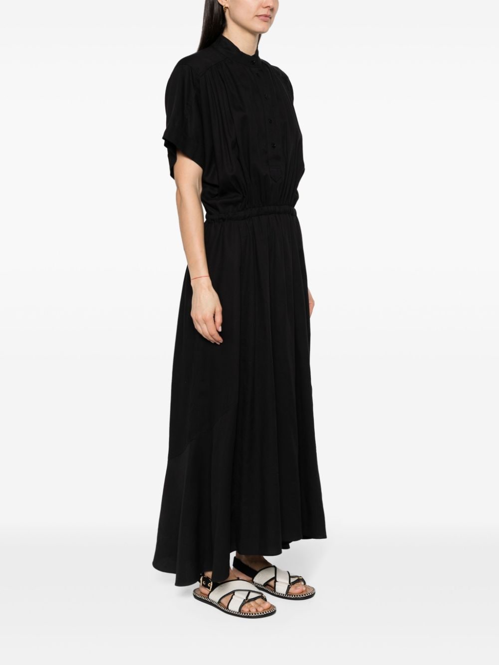 Shop Marant Etoile Valencia Shirt Dress In Black