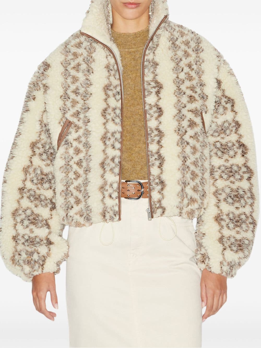 Shop Marant Etoile Mackensy Bomber Jacket In Neutrals