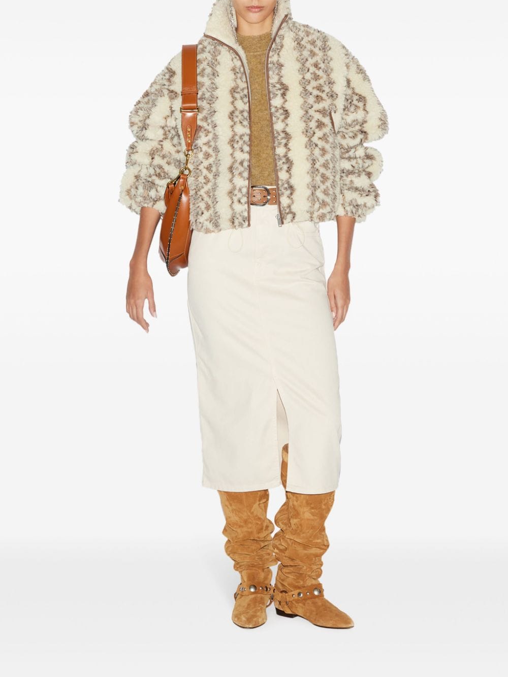 Shop Marant Etoile Mackensy Bomber Jacket In Neutrals