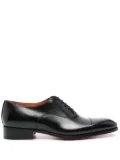 Santoni polished leather Oxford shoes - Black