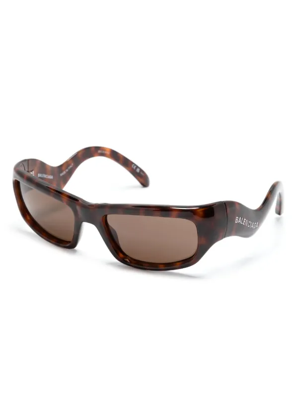Balenciaga Eyewear Hamptons スクエアフレーム サングラス | ブラウン 