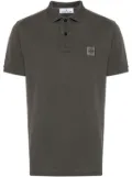 Stone Island Compass-patch cotton polo shirt - Grey