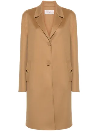 Valentino Garavani Vロゴ フェルトコート | ブラウン | FARFETCH JP