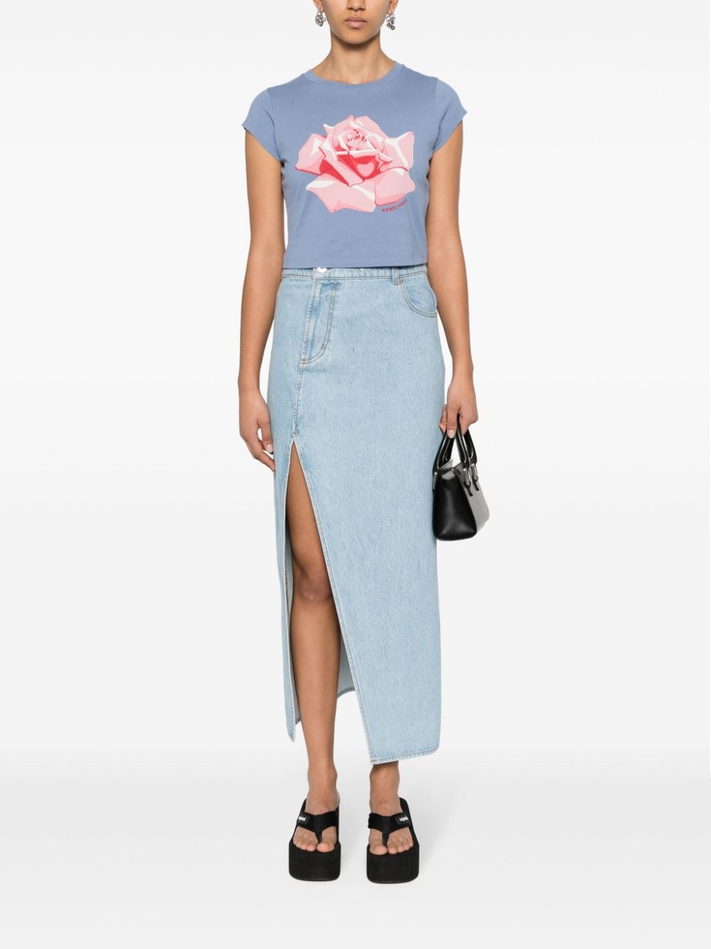 Kenzo Cropped T-shirt Blauw