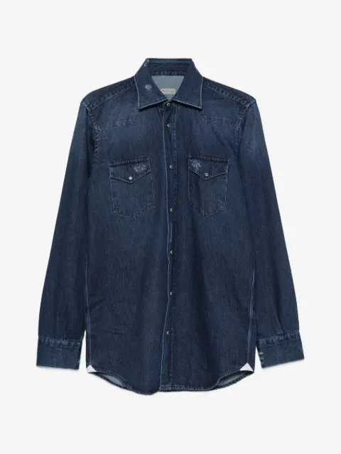 SARTORIO NAPOLI camisa de mezclilla con paneles
