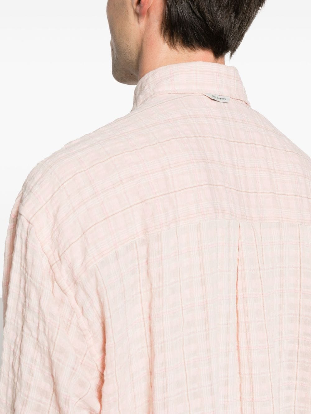 Shop Our Legacy Plaid Check-pattern Cotton Shirt In Pink