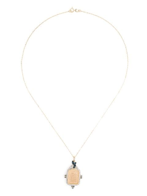 Kamushki 18kt yellow gold Ayut Al Kursi necklace